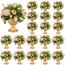 RTTERI 20pcs Mini Gold Metal Vase Wedding Flowers Gold 5.1" - Like New