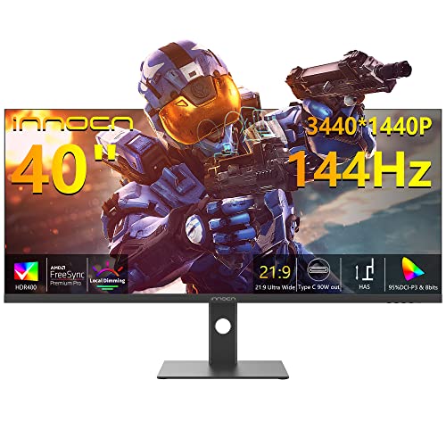 INNOCN 40C1R Ultrawide Monitor 40" WQHD 3440 x 1440p 144Hz HDR400 - BLACK - Like New