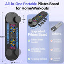 FED FITNESS PILATES BOARD PORTABLE PILATES REFORMER MACHINE - BLACK - Like New