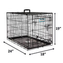 PRECISION PET PRODUCTS TWO DOOR PROVALUE WIRE DOG CRATE, 42 INCH - BLACK - Like New