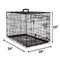 PRECISION PET PRODUCTS TWO DOOR PROVALUE WIRE DOG CRATE, 42 INCH - BLACK - Like New
