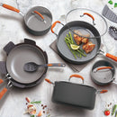 MASTERCHEF MC3011 16 PIECES CHAMPIONS COOKWARE SET - GRAY/ORANGE Like New