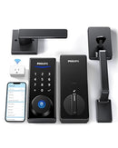 PHILIPS WI-FI SMART LOCK KEYLESS KEYLESS ENTRY, HANDLE - MATTE BLACK/BLACK - Like New