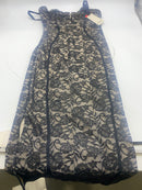 POPILUSH SHAPEWEAR ALL-LACE HOURGLASS CORSET SLIT MIDI DRESS - SMALL - BLACK - Brand New