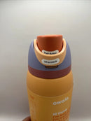 OWALA 40OZ FREESIP STAINLESS STEEL WATER BOTTLE - TANGY TANGO W/ ORANGE LID - Brand New