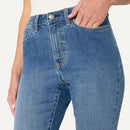 AMAZON ESSENTIALS WOMEN'S HIGH RISE HIGH STRETCH SKINNY MEDIUM BLUE 18L - Brand New