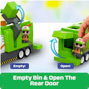 TILE TOWN RECYCLING TRUCK 15-PIECE MAGNETIC TILE PLAYSET, STEM, FV14225 - GREEN - Brand New