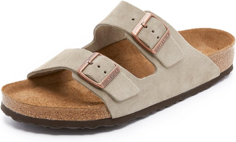 BIRKENSTOCK ARIZONA SOFT FOOTBED UNISEX SANDALS - SIZE: MEN 8 WOMEN 10 - TAUPE - Brand New