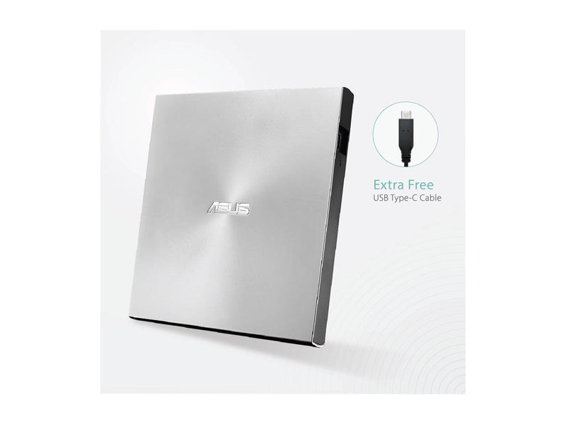 ASUS ZenDrive Silver 13mm External 8X DVD/ Burner Drive +/-RW with M-Disc
