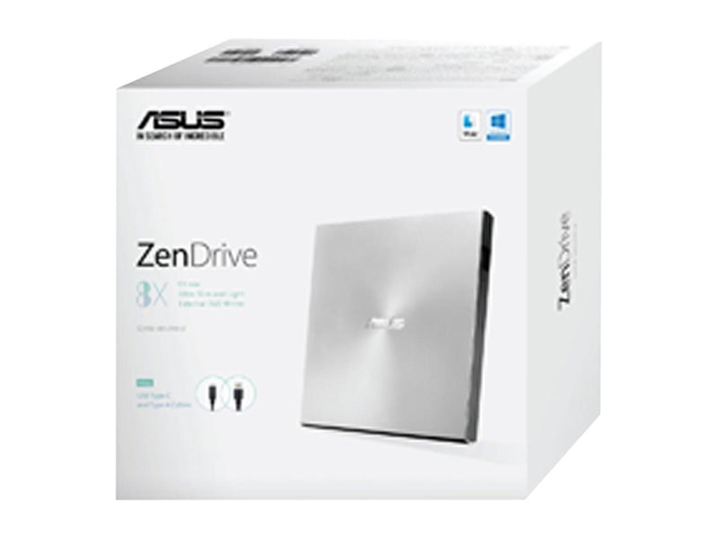 ASUS ZenDrive Silver 13mm External 8X DVD/ Burner Drive +/-RW with M-Disc