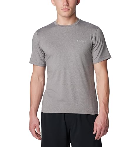 AO5545 Columbia Men's Tech Trail Crew Neck Ii Boulder Heather Size M - Brand New