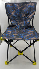 Guzze Folding Camping Chair Blue/Black/Brown - Brand New