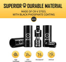 BOEN 1/2" Drive Metric Deep Impact Socket Set, 20x 10mm-24mm, Extension - Black - Like New