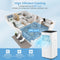 COSTWAY Portable Air Conditioner with Built-in Dehumidifier, 9000 BTU - WHITE - Like New