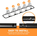 ACELETIQS BIKE STAND FLOOR INDOOR BIKE RACK, 1-5 BIKE - BLACK - Like New