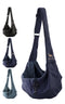 NOAH & PAW DOG SLING CARRIER FOR SMALL DOGS 5-18LB, PREMIUM TWILL - NAVY BLUE - Like New