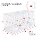 Yaheetech Stackable Divided Breeder Bird Cage Parakeet Cage B09NNHTTLL - White - Brand New