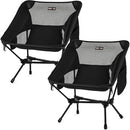 Overmont Ultralight Portable Camping Chair- Backpacking Chair - Black - Like New