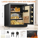 RXUJYC ‎7D-9C5I-TPEO 2.3 Cub Home Safe Fireproof Waterproof - Gold/Black - Like New