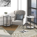WiberWi Round Side Table Set of 2, Modern Nightstand End Table - Brand New
