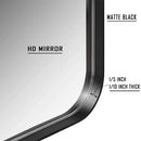 DOHEEM Wall Mirror Rounded Corner Black Metal 24" X 36" B09495LZB6 - Black - Brand New