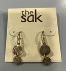 THE SAK DANGLE, HAMMERED, CIRCLE EARRINGS - GOLD - Brand New