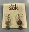 THE SAK DANGLE, HAMMERED, CIRCLE EARRINGS - GOLD - Brand New