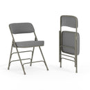 FLASH FURNITURE HERCULES SERIES METAL FOLDING CHAIRS, SET OF 2 - GRAY - Like New
