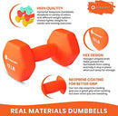 GYMENIST Pair Dumbbells Set of 2 Soft Non Slip Grip Dumbbells - Green - Like New