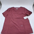 EMPIRE TREND POLYESTER SCRUBS TOP - SIZE: WOMEN MEDIUM - BURGUNDY - Brand New