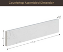 NTQ ETYI 21 IN. ENGINEERED STONE VANITY SIDESPLASH - CARRARA WHITE - Like New