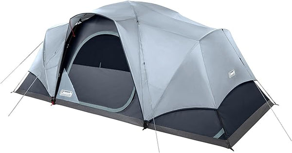 Coleman Skydome Camping Tent LED Lights Weatherproof 4/8 Person 2155785 - GREY Like New