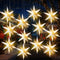 VIHOSE 12 PC LARGE WHITE MORAVIAN 15'' LED TREE TOPPER 3D LIGHTED HOLIDAY XMAS - Like New