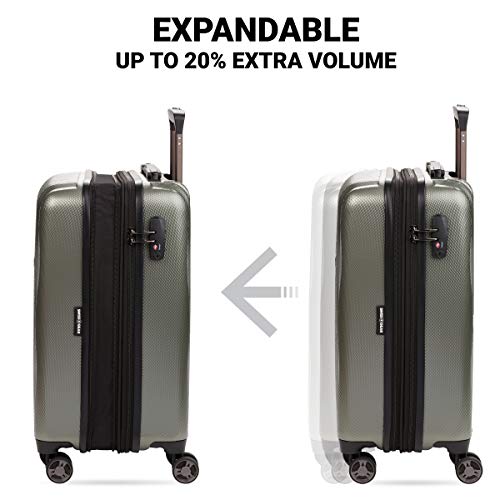 SWISS GEAR SWISSGEAR 7272 ENERGIE EXPANDABLE HARDSIDE LUGGAGE - GUNMETAL - Brand New