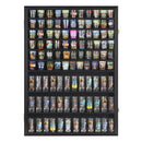 DISPLAYGIFTS LARGE 144 SHOT GLASS DISPLAY CASE RACK CABINET HOLDER - BLACK - Like New