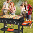 GUSOYO FULL-EDGE 36" BLACKSTONE SILICONE GRIDDLE COVER, PREMIUM FOOD - ORANGE - Like New