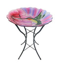 Briarwood Lane Hummingbird in Flight Glass Birdbath - Like New