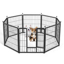 SIMPLE DELUXE DOG PLAYPEN INDOOR | OUTDOOR, 24" HEIGHT, 8 PANELS - BLACK - Like New
