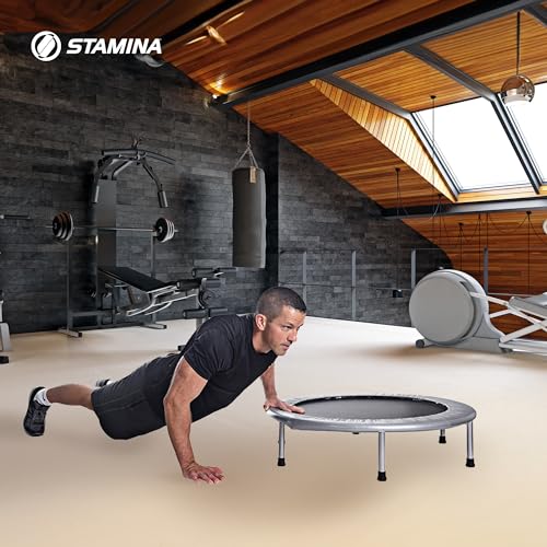 STAMINA FOLDING TRAMPOLINE WITH SMART WORKOUT APP - BLACK - Like New