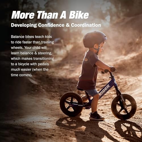 STRIDER 12” SPORT BIKE, NO PEDAL BALANCE BICYCLE FOR KIDS 1 TO 4 YEARS - BLUE - Like New
