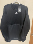 ADIDAS MEN'S TEAM ISSUE CREW SWEATSHIRT - BLACK TOP HALF/GRAY BOTTOM HALF - XL - Brand New