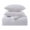 KATHY IRELAND 3PC. WAFFLE DOWN ALTERNATIVE COMFORTER SET - KING - WHITE - Brand New