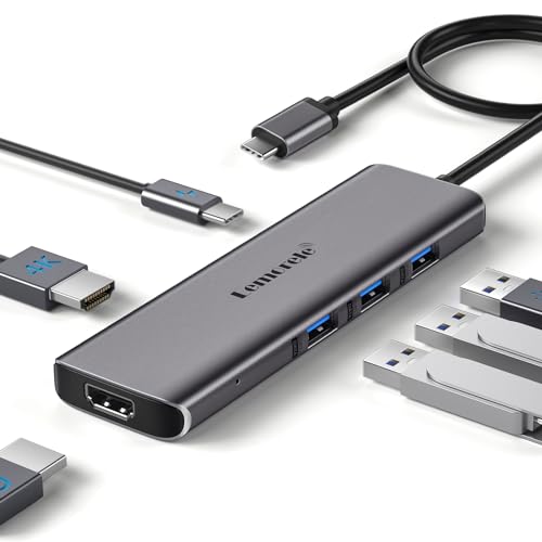 LEMORELE USB C TO DUAL HDMI ADAPTER TC73 PLUS - GRAY - Like New