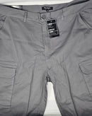 BLU ROCK MEN'S COTTON FLEX-STRETCH CARGO SHORTS - SIZE: MEN 40 - GRAY - Brand New