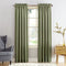 SUN ZERO BARROW ENERGY ROD CURTAIN PANEL PAIR 54"W X 95"L - SAGE GREEN - Like New