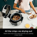 Ninja Foodi XL 8 Qt Pressure Cooker Steam Fryer with SmartLid OL601 Silver Like New