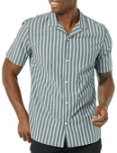 Amazon Essentials Men's Vacation Cotton Resort Shirt, Slim-Fit Short Sleeve - Brand New
