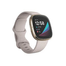 FITBIT SENSE ADVANCED SMARTWATCH, WHITE/GOLD, S&L BANDS INCLUDED FB512GLWT - Like New