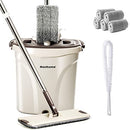 Masthome Mop Bucket Set Microfiber Flat Mop Self Wring 5 Pads B07MNMH8CS - Like New