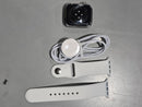 APPLE WATCH SERIES 9 (GPS + LTE ) 45MM SILVER STAINLESS STEEL WHITE SPORT BAND - Like New